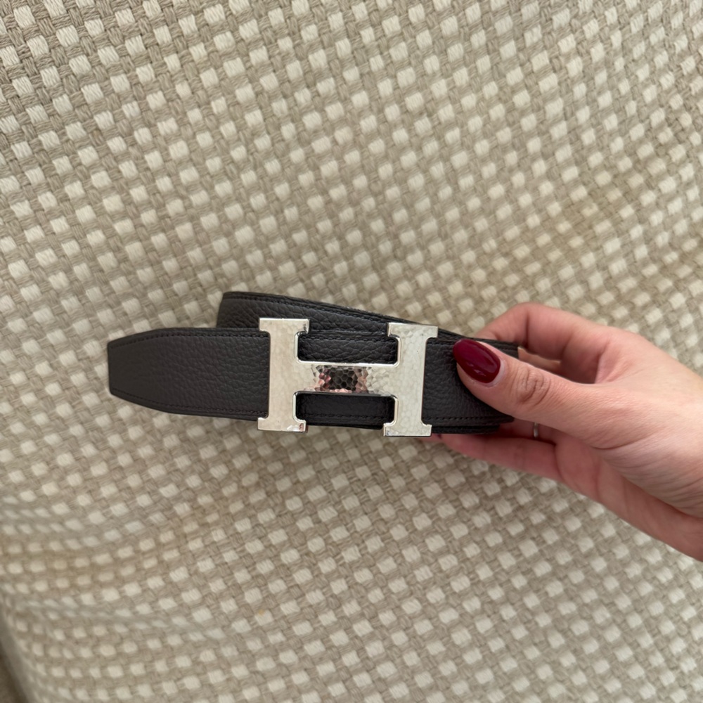 Hermès H Martelee Grey Belt